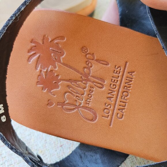 Jellypop Women Serayah Flat Sandal Faux Leather Black Sandals Size 6 - Picture 9 of 10